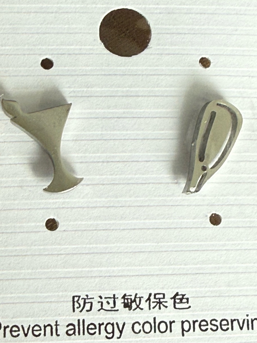 Silver-tone Cocktail & Spoon Stud Earrings
